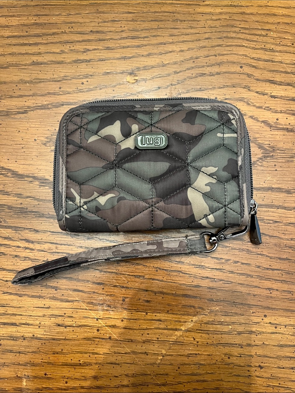 lug Quilted Camo Rodeo Wristlet Wallet - Green & Brown